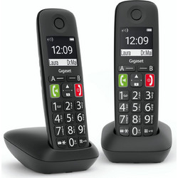 Gigaset E290 Ασύρματο Τηλέφωνο Σετ Duo για Ηλικιωμένους με Ανοιχτή Ακρόαση Μαύρο