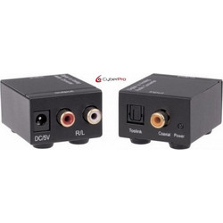 CYBERPRO CP-TOS2RCA Digital Audio Converter from Toslink/Coaxial to Stereo RCA