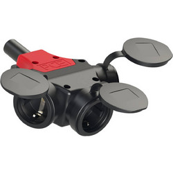 ADAPTOR ΒΙΟΜΗΧΑΝΙΚΟ 3 ΘΕΣΕΩΝ ΚΑΟΥΤΣΟΥΚ ΜΕ ΚΑΠΑΚΙ IP44 25311-s PCE (ΣΕΤ ΜΕ 2)