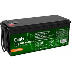 GETI μπαταρία με οθόνη LiFePO4 25,6V 100Ah GBLE-24-100D