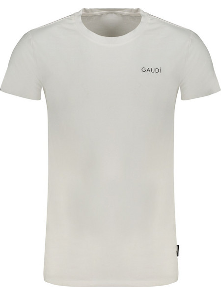 GAUDI MEN'S WHITE SHORT SLEEVE T-SHIRT Λευκό