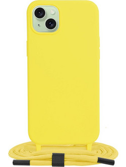 Techsuit Crossbody Lanyard Back Cover Yellow (iPhone 15 Plus)