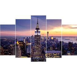 Καμβάς Πάνελ Διακοσμητικός Empire State Building 100x60cm - 5 τμχ