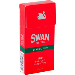Φιλτράκια Στριφτού Τσιγάρου SWAN Slim 6mm 102 τμχ