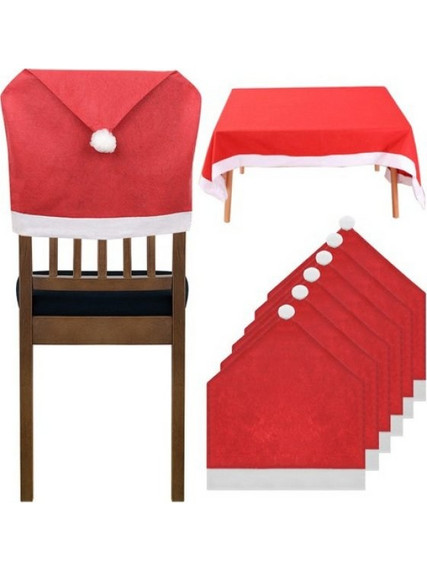 Iso Trade Chair Cover Set Of 6 + Tablecloth - (14792-0)