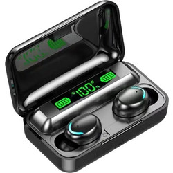 Clever Earbuds F9 Ακουστικά Bluetooth In Ear Ανθεκτικά στο Νερό Black