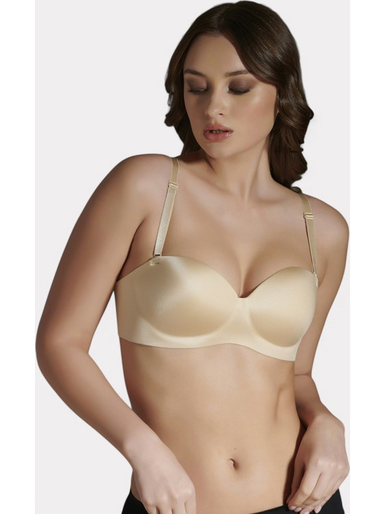 New Bra Lingerie Σουτιέν Strapless με Ελαφριά Ενίσχυση Μπεζ NB6050-A-B