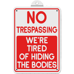 Humor Sign No trespassing