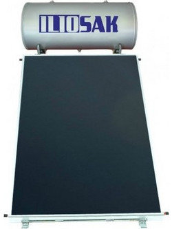 ILIOSAK Ηλιακός Θερμοσίφωνας 120lt 2m² Black Glass Διπλής Ενέργειας