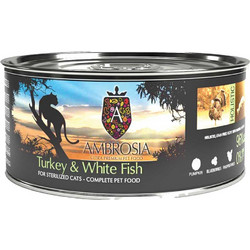Ambrosia Adult Sterilised Grain Free with Turkey & White Fish 150gr