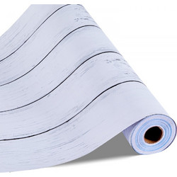 Ταπετσαρία τοίχου VEVOR Peel and Stick, 45cm x 15m Χαρτί επαφής λευκό με υφή ξύλου, αδιάβροχο, αυτοκόλλητο, εύκολο στον καθαρισμό και ξεφλούδισμα, διακοσμητικό βινύλιο τοίχου, για υπνοδωμάτιο, κουζίνα