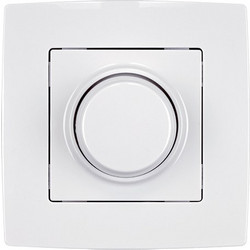 Διακόπτης Dimmer περιστροφικός 0-10V CITY, λευκό μεταλλικό - 190193