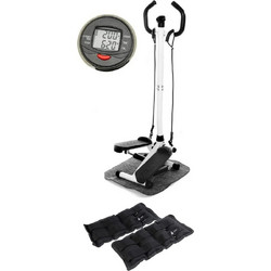 Σετ Γυμναστικής Stepper με Οθόνη Θερμιδομέτρησης Sup2 + FITPADDY Βαράκια Άκρων 2x2kg Μαύρα - ΑΣΠΡΟ