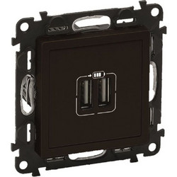 Πρίζα Valena Life 2ΧUSB Φόρτισης 1500Ma Μαύρο (756312)