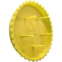 Κάλυμμα-καπάκι γυψοσοβά Φ60mm κίτρινο για κουτί διακόπτου - 010/0015