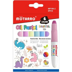 Motarro Σετ Πλενόμενες Κηρομπογιές 6 Χρωμάτων και με Περιστρεφόμενο Σχεδιασμό MP188-2