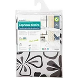 Σιδερόπανο Υφασμάτινο με λάστιχο 49x142 cm Λευκό με μαύρα λουλούδια 5200888