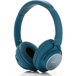 Ezra BW03 Ενσύρματα & Ασύρματα Bluetooth Ακουστικά Over Ear Μπλε