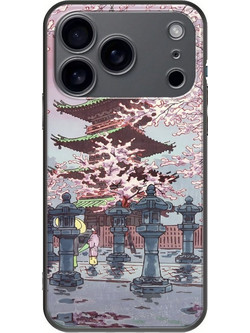 Θήκη Ukiyo-e - Cherry Blossom iPhone 17 Pro Black TPU (Μαύρη Σιλικόνη)