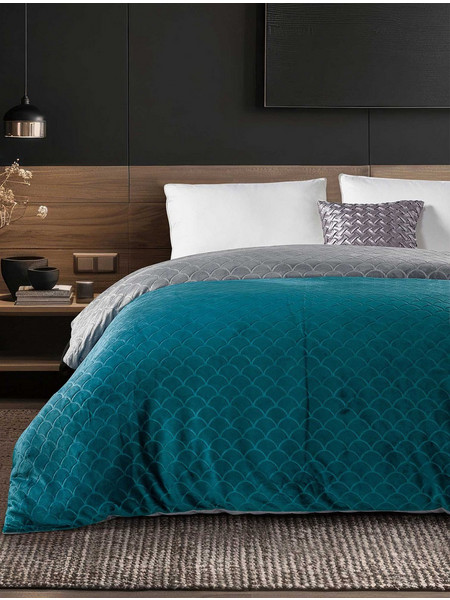Παπλωματοθήκη NEVOLA PETROL 160 x 220 εκ. MADI - 1.60x2.20