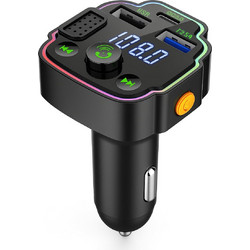 FM Transmitter Αυτοκινήτου με USB / Bluetooth -Μαύρο