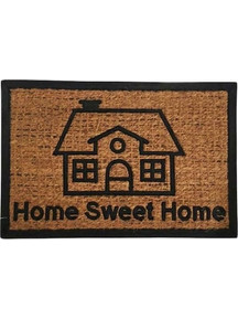 Viosarp Αντιολισθητικό Πατάκι Εισόδου Home Sweet Home Καφέ 40x60εκ