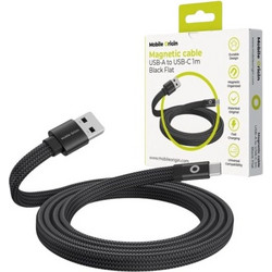 MOBILE ORIGIN MAGNETIC FLAT PATENTED CABLE A TO C 1M ΚΑΛΩΔΙΟ ΦΟΡΤΙΣΗΣ (BLACK)