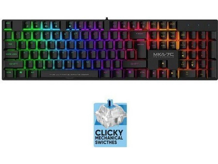 Armaggeddon Psycheagle MKA-7C Μηχανικό Gaming Πληκτρολόγιο με Outemu Blue Διακόπτες RGB Silver