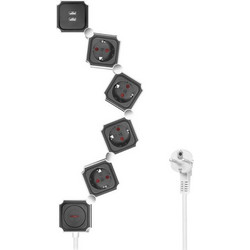 Πολύπριζο 4 Θέσεων LogiLink LPS276U, με 2 Θύρες USB 1.5m Λευκό