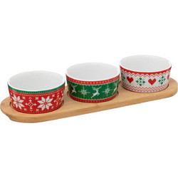 ΕΟΡΤΑΣΤΙΚΌ ΤΡΑΠΈΖΙ 4P BAMBOO APERITIF SET TRADI ATMOSPHERA 191162