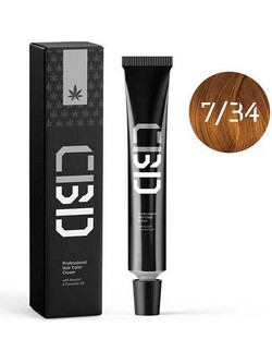 CBD 3D Professional Hair Color 7/34 Χάλκινο Ξανθό Μόνιμη Βαφή Μαλλιών 90ml