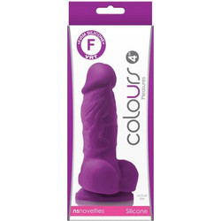 NS Novelties Colours Pleasures Ρεαλιστικό Dildo με Βεντούζα & Όρχεις 10cm Μωβ