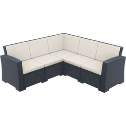 MONACO DARK GREY ΓΩΝΙΑ ΜΕ ΜΑΞΙΛΑΡΙ ΠΟΛ/ΝΙΟΥ 207X207X79εκ. SIESTA 53.0801