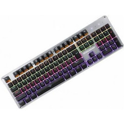 Zeroground Simeto KB-2950G v2.0 Μηχανικό Gaming Πληκτρολόγιο RGB Silver