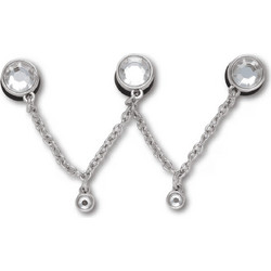Crocs Jibbitz Silver Triple SMT Gem Chain