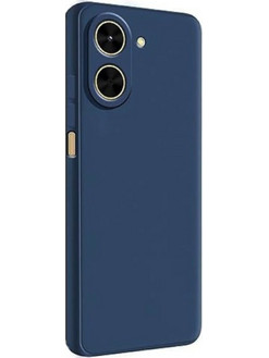 Θήκη TPU Σιλικόνης με Υφασμάτινη Επένδυση για Xiaomi Redmi A5 - Μπλε