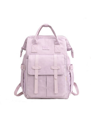 Γυναικείο Σακίδιο Πλάτης Backpack από Πολυεστέρα με Θήκες, 28x21x41cm, Μωβ - Aria Trade