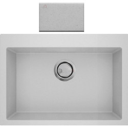 Crown Quadra Q-60 Ένθετος Νεροχύτης Γρανίτη Λευκός 60x50cm