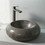 Tema Terrazo Plate Επικαθήμενος Νιπτήρας Μπάνιου Στρογγυλός Πέτρινος 40x15cm Γκρι 004-TEM-0037