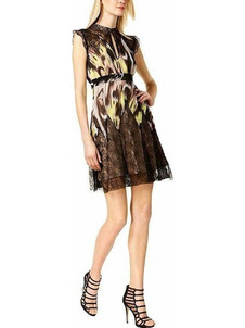 Just Cavalli Mini Καλοκαιρινό Βραδινό Φόρεμα με Δαντέλα Ροζ S04CT0718-230S