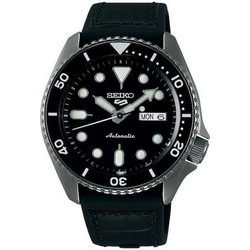 Seiko 5 Sports Ανδρικό Ρολόι Αυτόματο με Μαύρο Καουτσούκ Λουράκι SRPD65K3