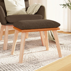 vidaXL Υποπόδιο Καφέ 45x29,5x35 εκ. Ύφασμα & Συνθετικό Δέρμα 341449