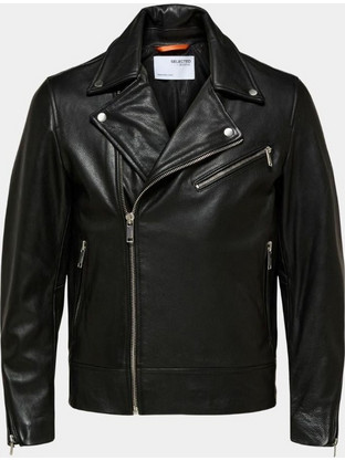 Selected Biker Jacket 16086881 Black