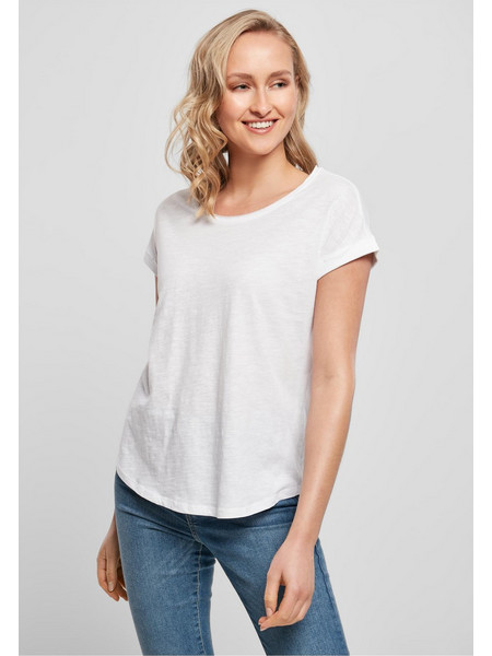 Γυναικείο T-Shirt Long Slub BY036 Build Your Brand White