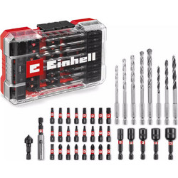 Einhell 49108759 - Σετ κρουστικών τρυπανιών M-CASE 39 τεμαχίων με τρυπάνια μετάλλου, τοιχοποιίας και ξύλου