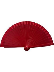 Βεντάλια ξύλινη μονόχρωμη 16cm 11266 ΚΟΚΚΙΝΟ