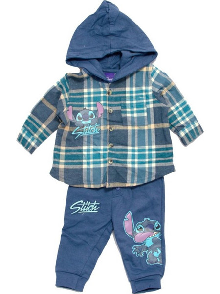 Μπλούζα με Κουκούλα και Παντελόνι Stitch