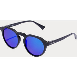Hawkers Carbon Black Sky Warwick Ανδρικά Γυαλιά Ηλίου Στρογγυλά Κοκάλινα Μαύρα με Μπλε Polarized Φακό