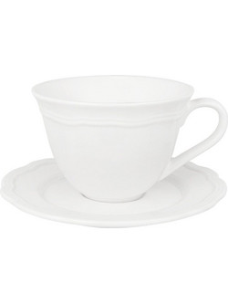 Casa Domani Florence Scallop Φλιτζάνι Cappuccino Πορσελάνης Λευκό 220ml YD0270