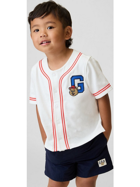 Βρεφική & Νηπιακή Μπλούζα Baseball με Brannan Bear Λογότυπο New off white